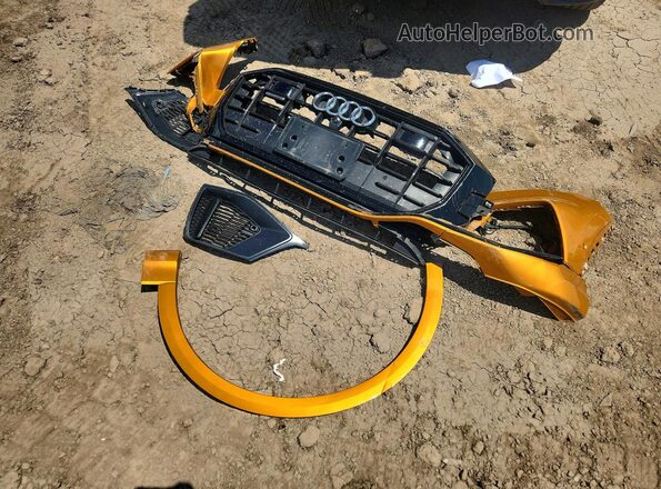 WA1FVAF10KD022247 2019 AUDI Q8 Orange ძრავის განყოფილების ხედი