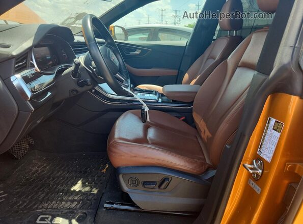 WA1FVAF10KD022247 2019 AUDI Q8 Orange წინა სალონის ხედი