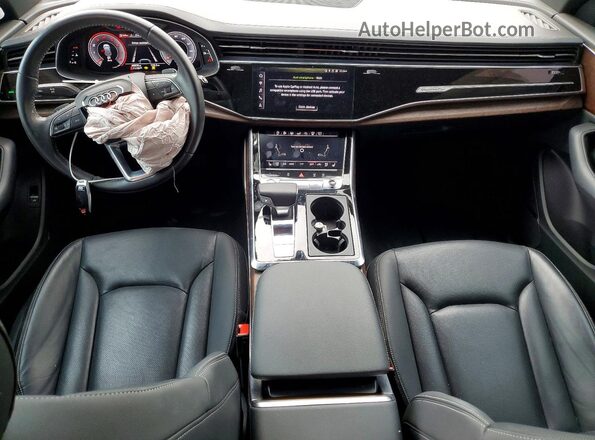 WA1FVAF10KD029702 2019 AUDI Q8 Blue წინა პანელის ხედი