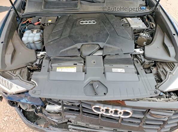WA1FVAF10KD029702 2019 AUDI Q8 Blue ძრავის განყოფილების ხედი