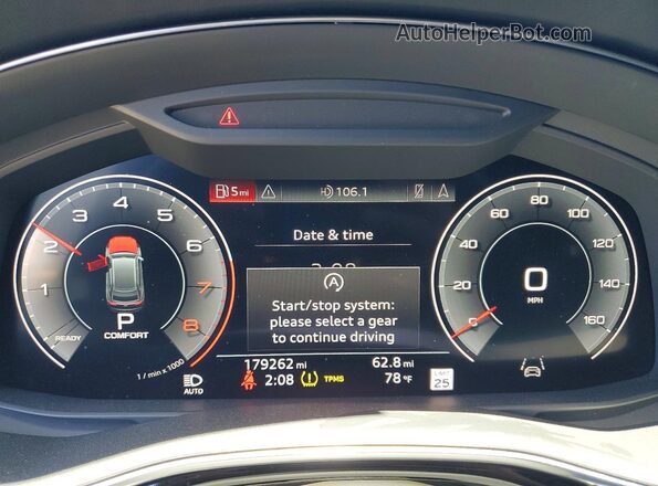 WA1FVAF11KD022094 2019 AUDI Q8 White Սարքավորումների վահանակի տեսք