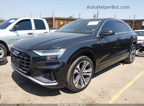 WA1FVAF18MD027036 2021 AUDI Q8 Black წინა მარცხენა ხედი სამი მეოთხედიდან