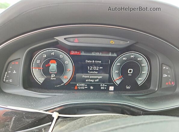 WA1FVBF12KD042523 2019 AUDI Q8 White Vista del cuadro de instrumentos