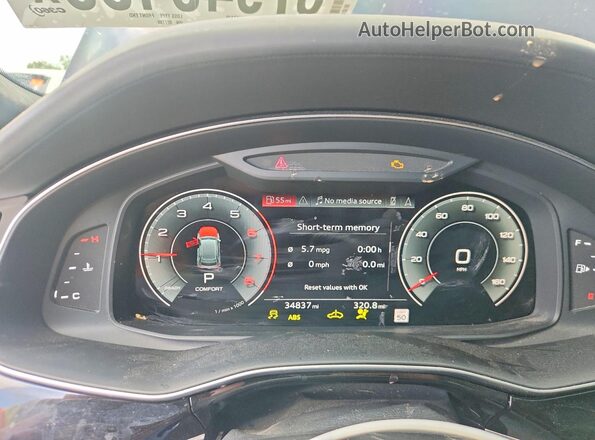 WA1FVBF13ND027789 2022 AUDI Q8 Blue Instrument cluster view