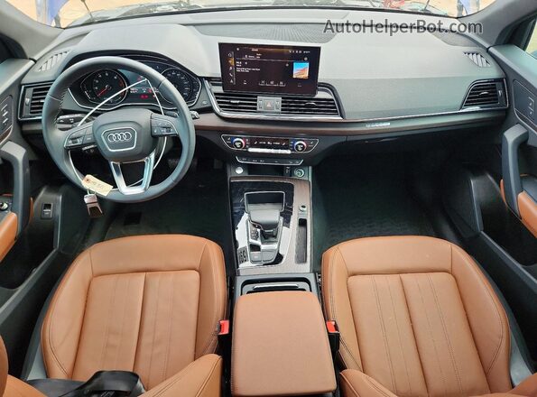 WA1GAAFY2N2058258 2022 AUDI Q5 Blue Առջևի վահանակի տեսք