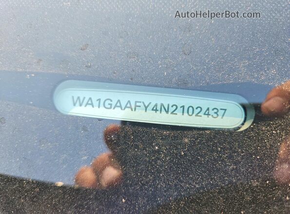 WA1GAAFY4N2102437 2022 AUDI Q5 Black VIN կոդի պիտակի տեսք