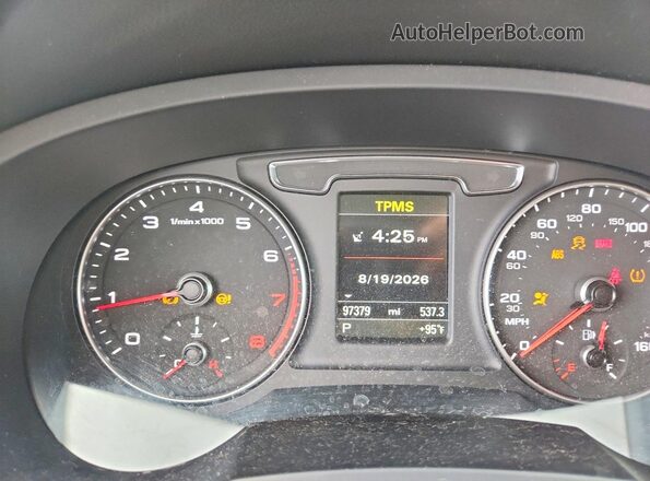 WA1GFCFS5GR000650 2016 AUDI Q3 Black ხელსაწყოთა პანელის ხედი
