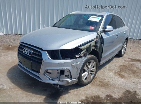 WA1JCCFS2JR022630 2018 AUDI Q3 Silver წინა მარცხენა ხედი სამი მეოთხედიდან