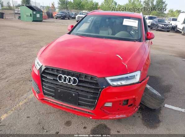 WA1JCCFSXJR012296 2018 AUDI Q3 Red Widok zestawu wskaźników