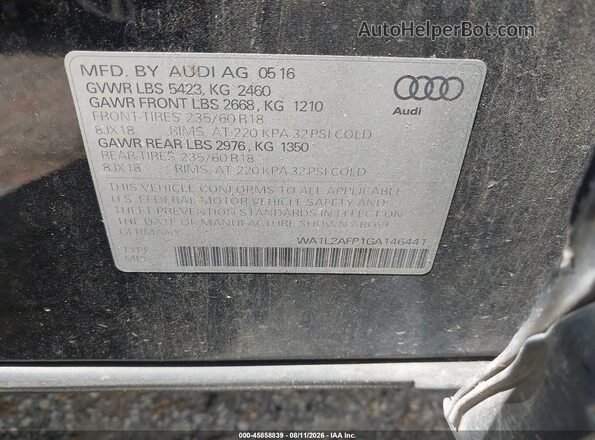 WA1L2AFP1GA146441 2016 AUDI Q5 Black Engine compartment view