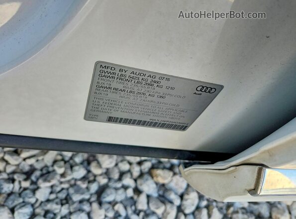 WA1L2AFP2GA036854 2016 AUDI Q5 White VIN კოდის სტიკერის ხედი