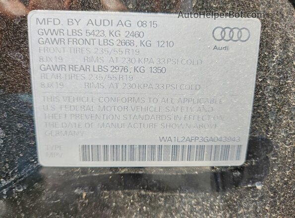 WA1L2AFP3GA043943 2016 AUDI Q5 Black 360 interior view