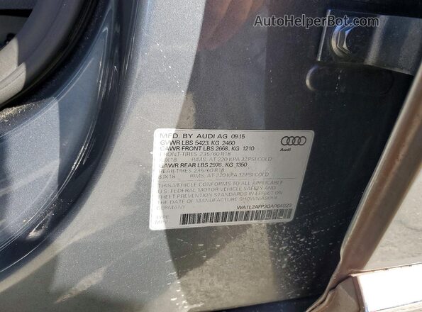 WA1L2AFP3GA064923 2016 AUDI Q5 Gray ძრავის განყოფილების ხედი