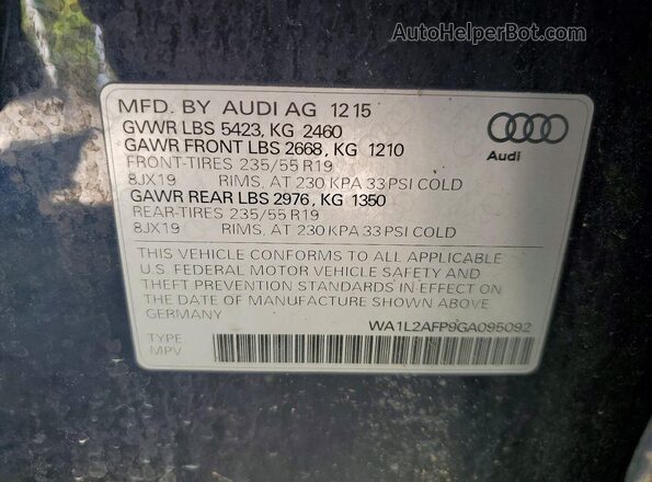 WA1L2AFP9GA095092 2016 AUDI Q5 Blue სალონის 360-გრადუსიანი ხედი
