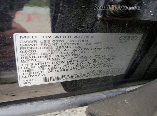 WA1LAAF70HD017559 2017 AUDI Q7 Black 