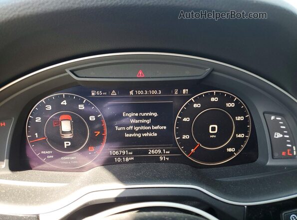 WA1LAAF70HD038508 2017 AUDI Q7 Синий Вид щитка приборов