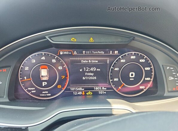 WA1LAAF70JD003294 2018 AUDI Q7 Gray Instrument cluster view