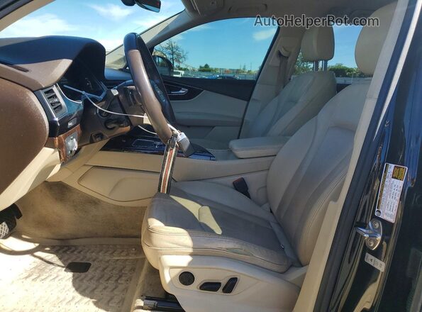 WA1LAAF70JD005787 2018 AUDI Q7 Black წინა სალონის ხედი
