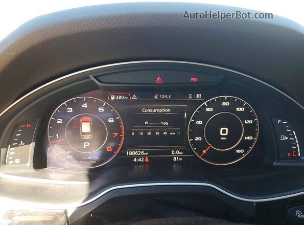 WA1LAAF70JD005787 2018 AUDI Q7 Black ხელსაწყოთა პანელის ხედი