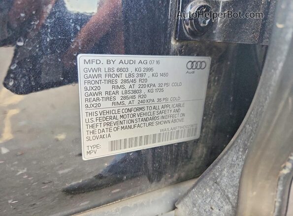 WA1LAAF71HD023872 2017 AUDI Q7 Black Widok wnętrza 360 stopni