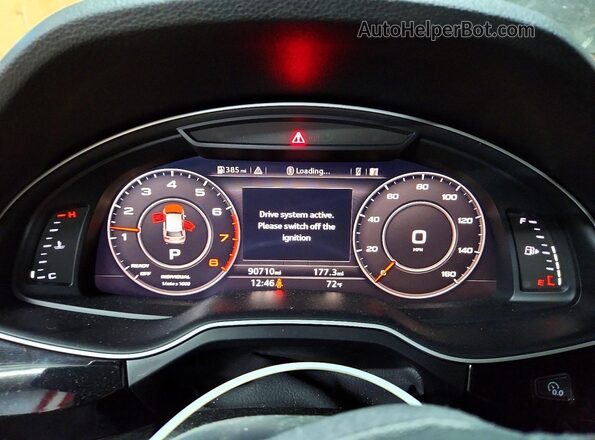 WA1LAAF71JD047160 2018 AUDI Q7 Black Instrument cluster view