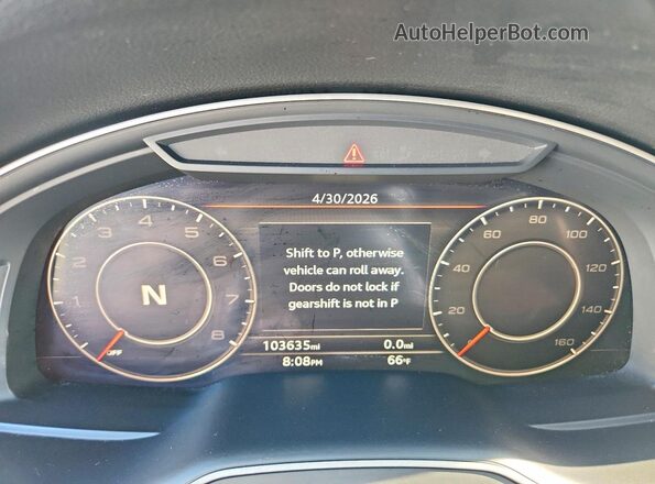 WA1LAAF72HD036033 2017 AUDI Q7 Gray Instrument cluster view