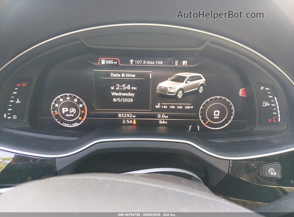 WA1LAAF73HD030502 2017 AUDI Q7 Black Widok tylnych siedzeń