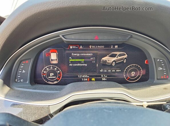 WA1LAAF73JD000910 2018 AUDI Q7 Gray Instrument cluster view