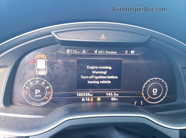 WA1LAAF74HD006323 2017 AUDI Q7 White Instrument cluster view