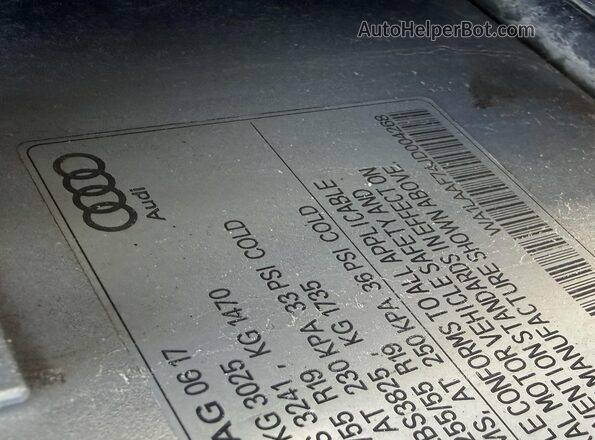 WA1LAAF74JD004268 2018 AUDI Q7  VIN sticker view