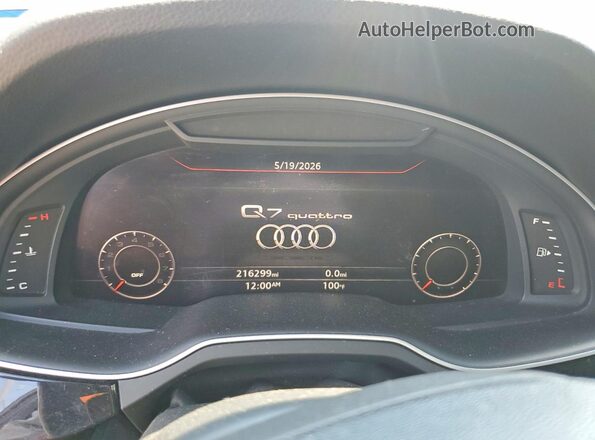 WA1LAAF75HD012275 2017 AUDI Q7 Черный Вид щитка приборов
