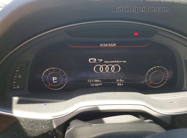 WA1LAAF75HD047155 2017 AUDI Q7 White Instrument cluster view