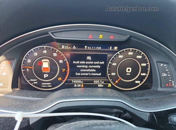WA1LAAF76HD016691 2017 AUDI Q7 Black Vista del cuadro de instrumentos