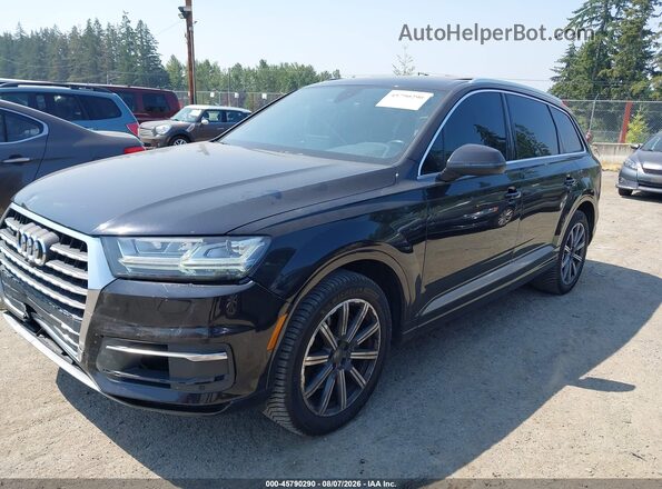 WA1LAAF76HD020689 2017 AUDI Q7 Black წინა მარცხენა ხედი სამი მეოთხედიდან