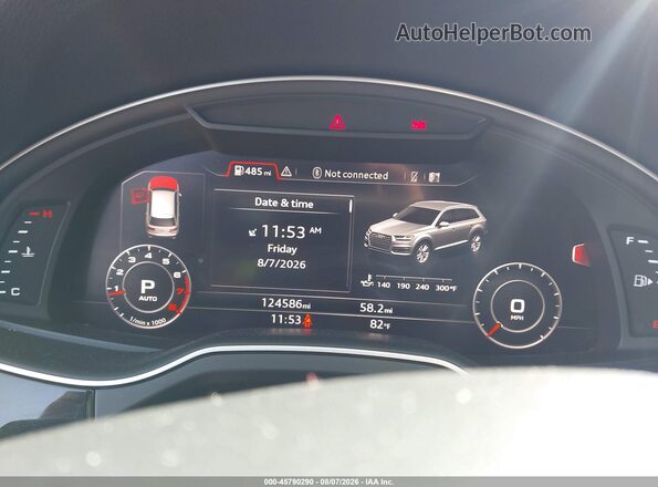 WA1LAAF76HD020689 2017 AUDI Q7 Black უკანა სავარძლების ხედი