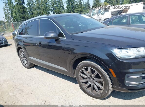 WA1LAAF76HD020689 2017 AUDI Q7 Black უკანა სალონის ხედი