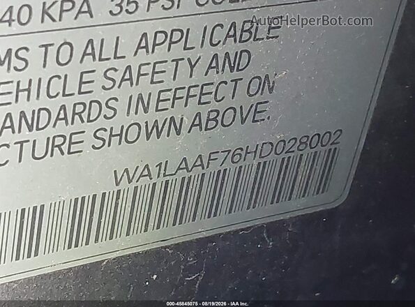 WA1LAAF76HD028002 2017 AUDI Q7 Gray Engine compartment view