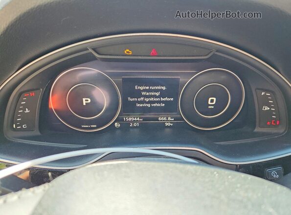 WA1LAAF77HD013766 2017 AUDI Q7 Black Instrument cluster view