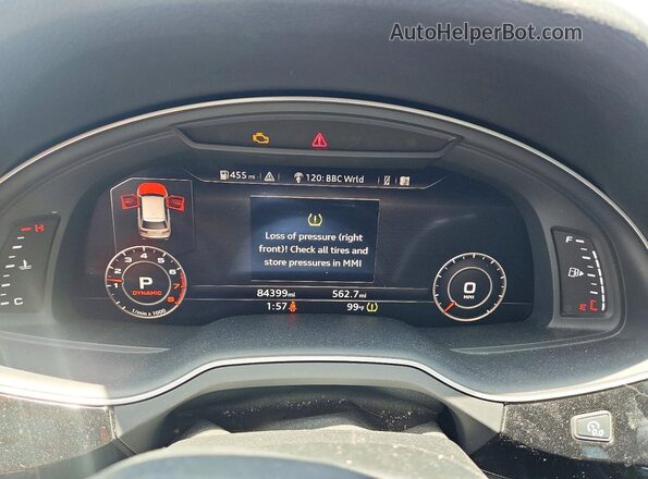 WA1LAAF77KD048461 2019 AUDI Q7 Gray Instrument cluster view