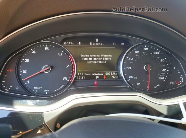 WA1LAAF78HD010813 2017 AUDI Q7 White Widok zestawu wskaźników