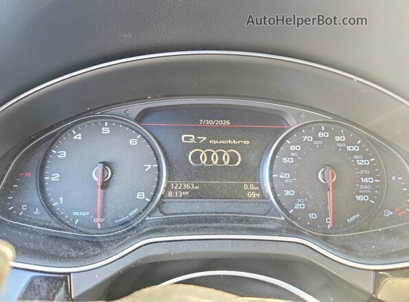 WA1LAAF78HD033458 2017 AUDI Q7 Silver Instrument cluster view