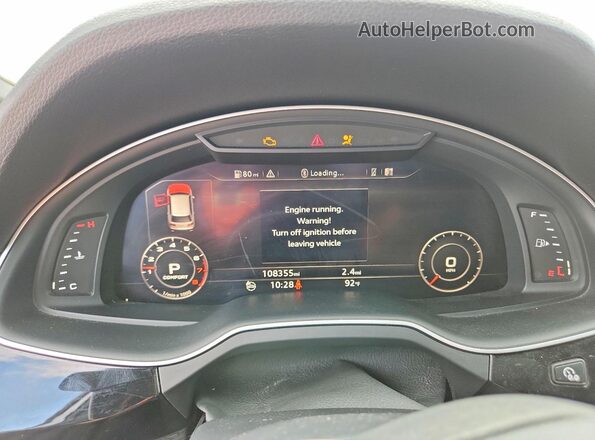 WA1LAAF78HD037199 2017 AUDI Q7 Silver ხელსაწყოთა პანელის ხედი