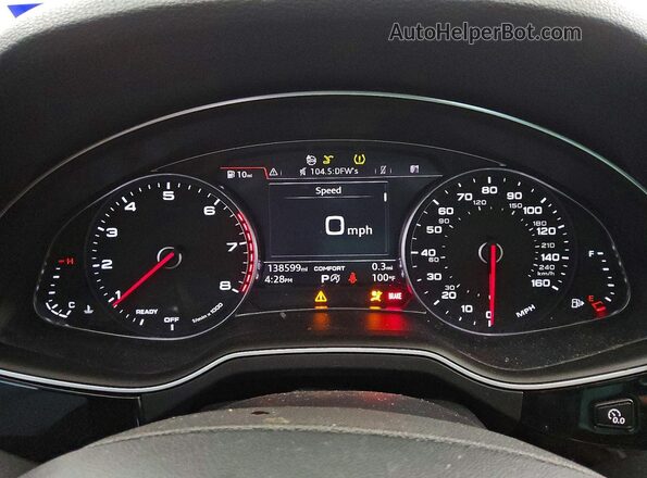 WA1LAAF78HD043150 2017 AUDI Q7 Black Widok zestawu wskaźników
