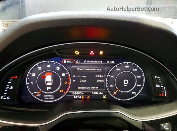 WA1LAAF78JD017671 2018 AUDI Q7 Black Vista del cuadro de instrumentos
