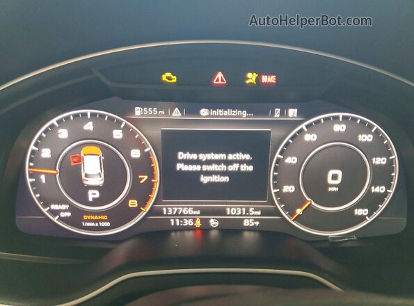 WA1LAAF78KD000161 2019 AUDI Q7 White Widok zestawu wskaźników