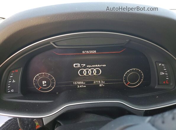 WA1LAAF7XJD005621 2018 AUDI Q7 Blue Instrument cluster view