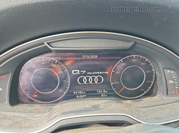 WA1LAAF7XKD011758 2019 AUDI Q7 Charcoal Dashboard view