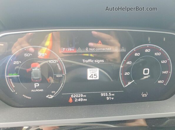 WA1LAAGEXMB024151 2021 AUDI E-TRON White Widok zestawu wskaźników