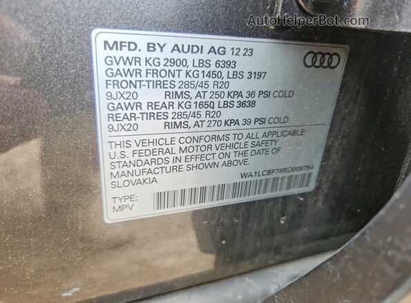WA1LCBF76RD008754 2024 AUDI Q7 Серый Вид подкапотного пространства