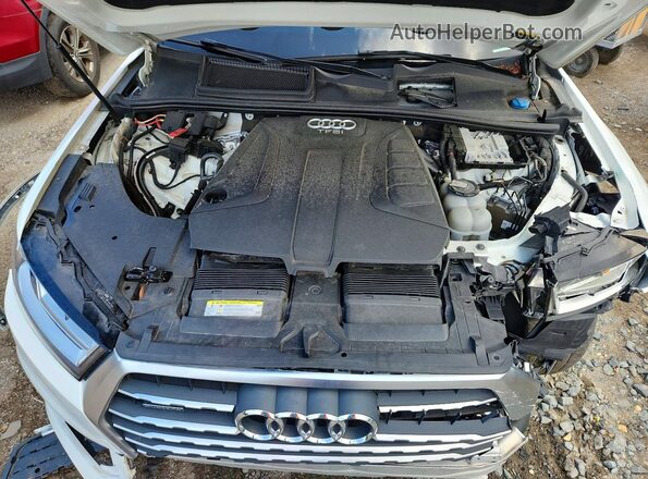 WA1LHAF72JD000585 2018 AUDI Q7 White VIN კოდის სტიკერის ხედი